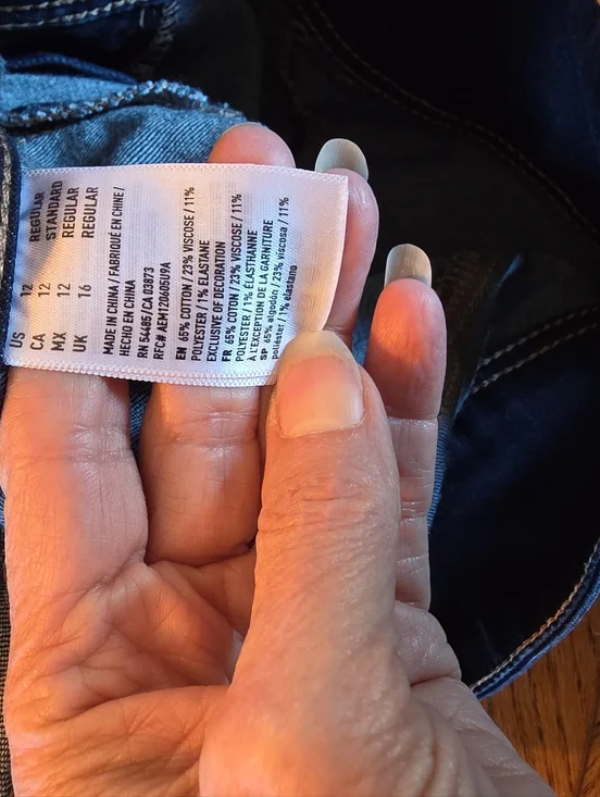 American Eagle High Rise Skinny Jeans Dark Wash 3 Button Stretch 12 - Picture 6 of 6